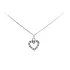 Pendant Heart with White Gold Zircons