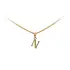 Gold Pendant Letter N