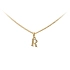 Gold Pendant Letter R