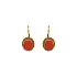 Gold Earrings with Coral