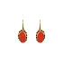 Gold Earrings with Coral