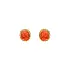 Gold Earrings Coral Cameo