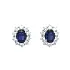 Gold Earrings with Sapphires and Diamonds