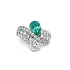 Gold Ring with Emerald and Diamonds