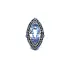 Gold Ring Crivelli with Blue Topaz and Diamonds