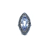 Gold Ring Crivelli with Blue Topaz and Diamonds