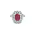 Gold Ring with Ruby and Diamonds