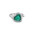 Gold Ring Crivelli with Emerald and Diamonds