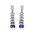 Gold Earrings with Tanzanite and Diamonds