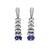 Gold Earrings with Tanzanite and Diamonds