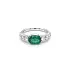 Gold Ring with Emerald and Diamonds