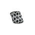 Gold Ring with Black and White Diamonds