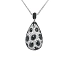 Gold Pendant with Black and White Diamonds