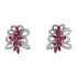 Gold Earrings with Rubies and Diamonds