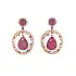 Gold Earrings with Rubies and Diamonds