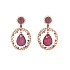 Gold Earrings with Rubies and Diamonds