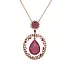 Gold Pendant with Rubies and Diamonds