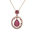 Gold Pendant with Rubies and Diamonds