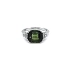 Gold Ring with Green Tourmaline and Diamonds