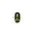 Gold Ring with Green Tourmaline and Diamonds