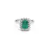Gold Ring with Emerald and Diamonds