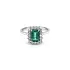 Gold Ring with Emerald and Diamonds