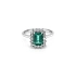 Gold Ring with Emerald and Diamonds