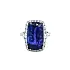 Gold ring with tanzanite and diamonds