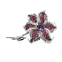 Gold Brooch with Coloured Gems
