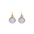 Gold Earrings with Chalcedony and Diamonds
