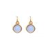Gold Earrings with Chalcedony and Diamonds