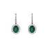 Gold Earrings with Emeralds and Diamonds