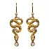 Gold Earrings with Diamonds Carrera y Carrera Mythology Snake Diamond