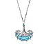 Gold Pendant with Blue Topaz and Diamonds Magerit Gea Genus