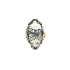 Gold Ring with Prasolite and Diamonds