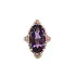 Gold Ring with Amethyst, Pink Sapphires and Diamonds