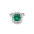 Gold Ring with Emerald and Diamonds