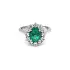Gold Ring with Emerald and Diamonds