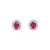 Gold Earrings with Rubies and Diamonds