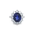 Gold Ring with Sapphire and Diamonds