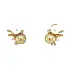 Gold Earrings with Natural Pearls and Diamonds