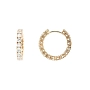 Elegant Hoop Earrings with Diamonds in Rose Gold