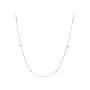 Diamond chain necklace in 18k white gold 0.14 ct
