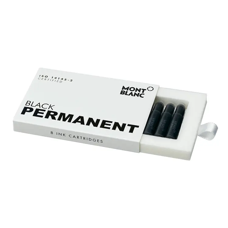 Montblanc Black Permanent Ink Cartridge 107757 ISO 14145-2
