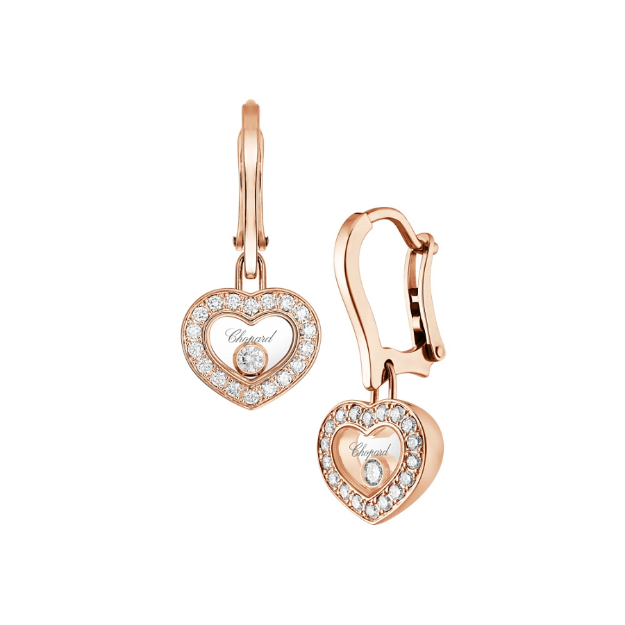 Gold Earrings Chopard Happy Diamonds 83A054-5401