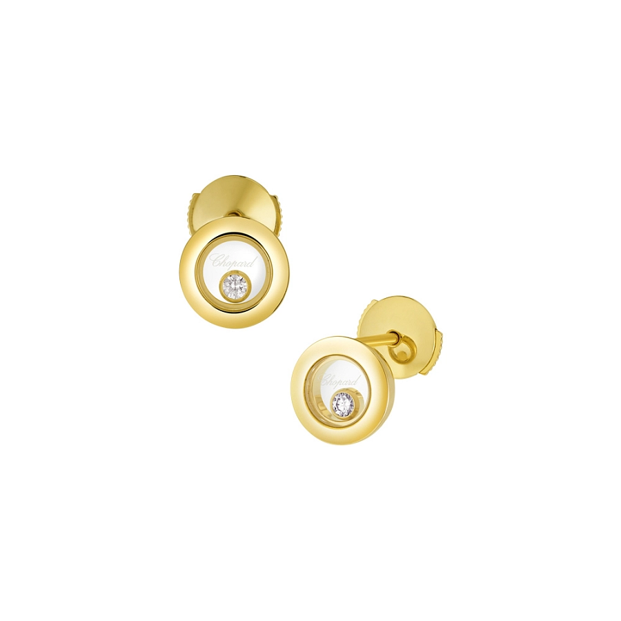 Gold Earrings Chopard Happy Diamonds 83A017-0001