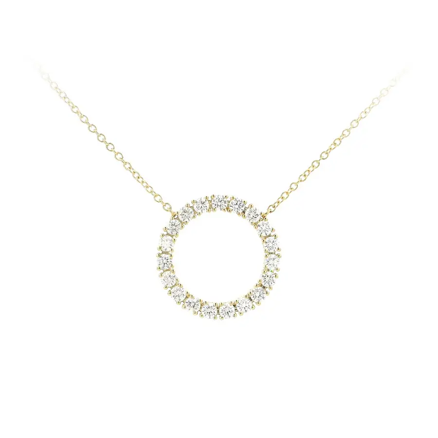 Endless Sparkle of Gold Necklace with Diamonds