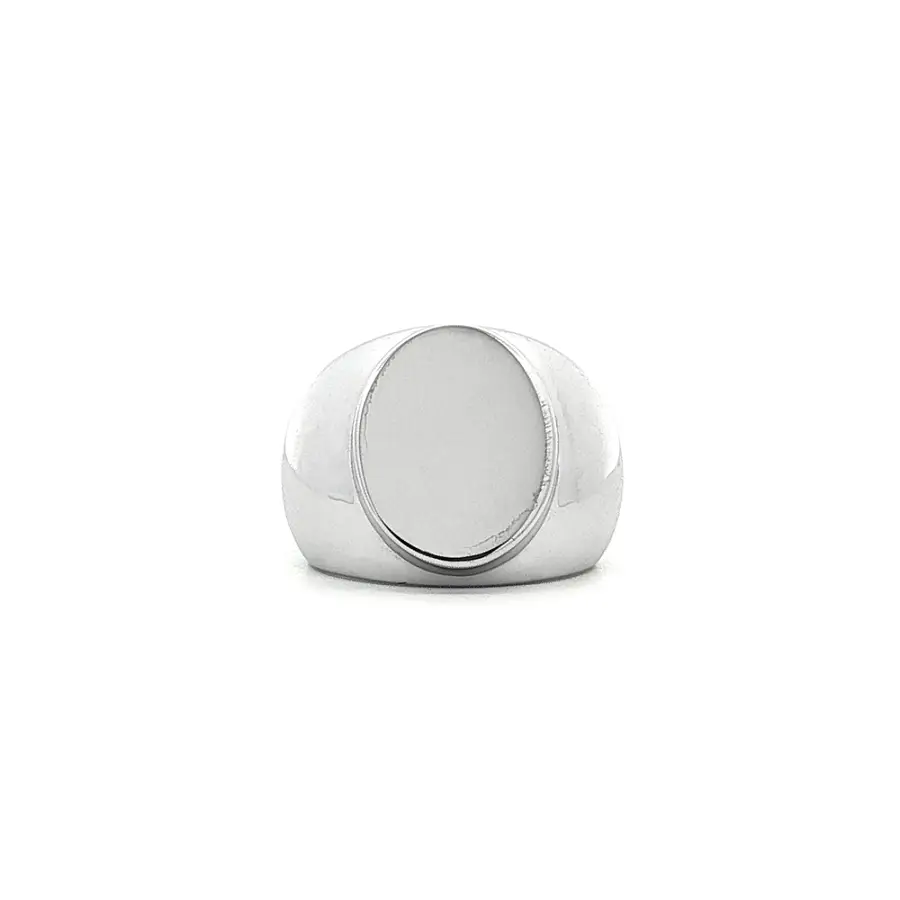 White Gold Signet Ring