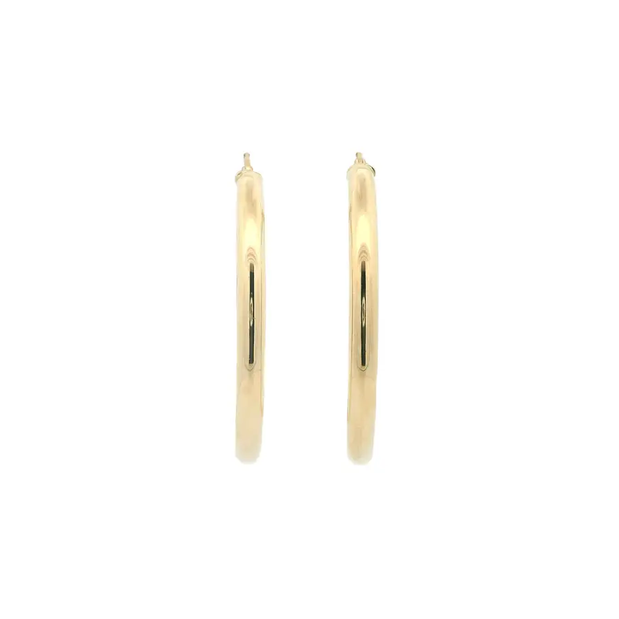 Delicate 14K Yellow Gold Hoop Earrings, Ø 46.80 mm