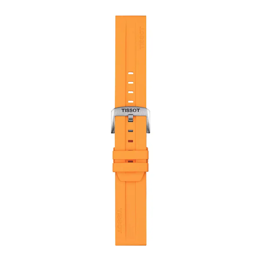 Orange silicone strap Tissot 22 mm T852.047.918
